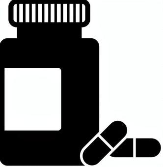サプリメントのアイコン サプリメント,カプセル,ボトル,容器,薬,医薬品,健康,病気,アイコン,マークのイラスト素材