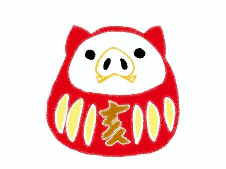 Daruma Mochi -hand-drawn material-, , JPG and PNG