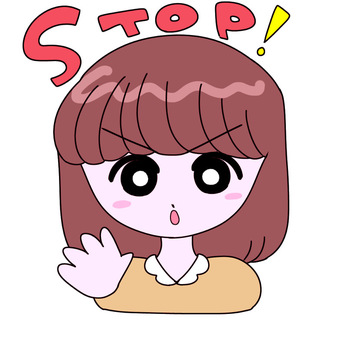 ストップ　女の子　イラスト