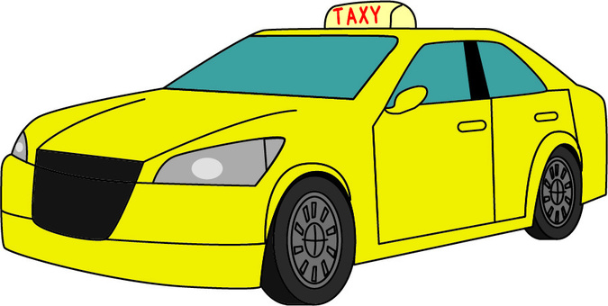 Illustration, car, taxi, public transit, 