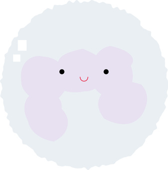 可愛い白血球のイラスト 医療,人体,血液,白血球,メディカルのイラスト素材