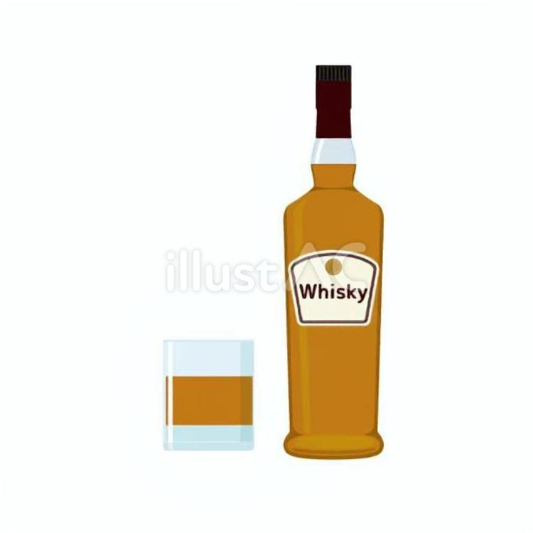 ウイスキーとグラス ウイスキー,グラス,飲み物のイラスト素材