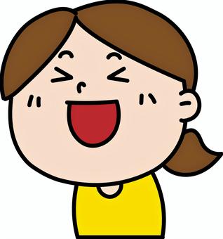 Smile woman icon, JPG, PNG and AI Smile woman icon, a smile, nico nico, ponytail, JPG, PNG and AI