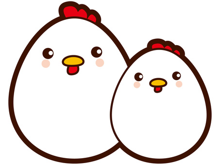 Egg type chicken couple, bird, bird, unitary, JPG, PNG and EPS