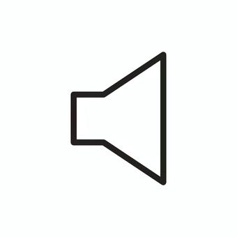 スピーカーマーク（枠・黒） スピーカー,アイコン,スピーカーマーク,拡声器,メガホン,音量,音声,黒,シンプル,線画のイラスト素材