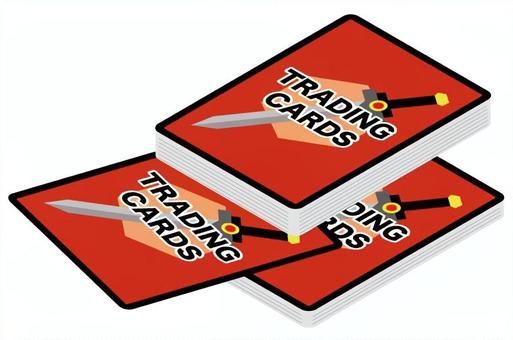 カードゲームで好きなところから引く・戻す カードゲーム,トレーディングカード,カード,山札,デッキ,トレカ,ゲーム,遊び,勝負,バトルのイラスト素材