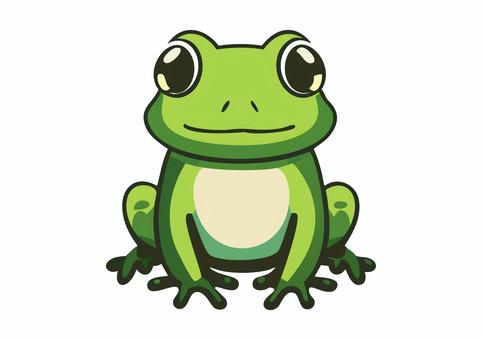 Cute frog illustration material, , JPG, PNG and AI