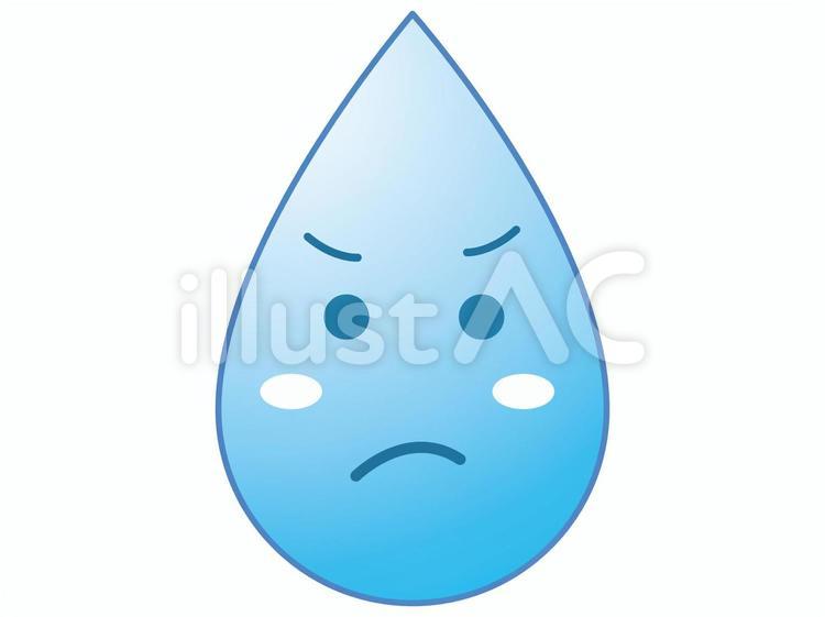 怒ってるしずく。 水,雫,怒るのイラスト素材