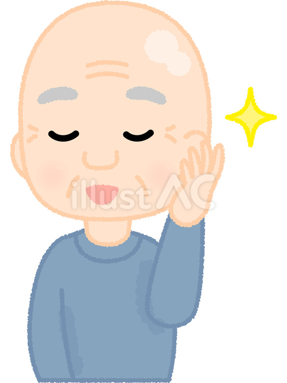 おじいさんつるっぱげ 老人,おじいさん,祖父のイラスト素材