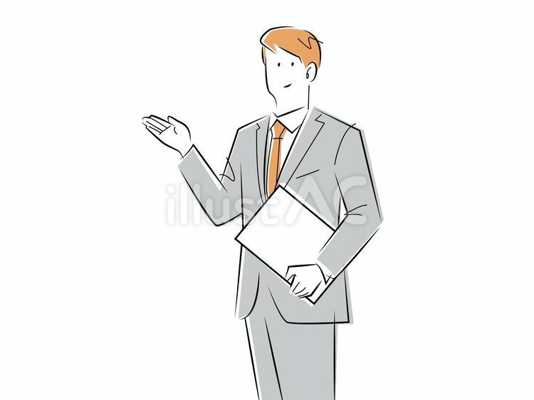 案内する男性 人物,ビジネス,男性のイラスト素材