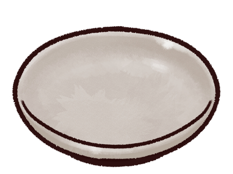 グレーの食器・料理を引き立てる皿イラスト 小皿,食器,皿,ナチュラル,グレー,灰色,和食,洋食,キッチン,台所のイラスト素材