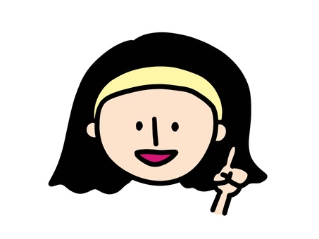 woman with hair band, hair band, pause, index finger, JPG and PNG