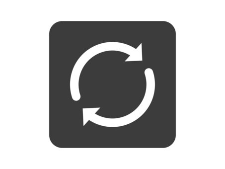 更新ボタン（四角・黒） 更新,マーク,リロード,アイコン,矢印,再読み込み,ボタン,リフレッシュ,ビジネス,ループのイラスト素材