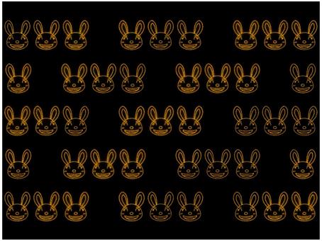 ウサギの壁紙 ウサギ,うさぎ,壁紙,背景,ポストカード,柄,パターン,ザラザラ,ノイズ,橙色のイラスト素材