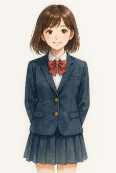 私立高校の制服を着た学生