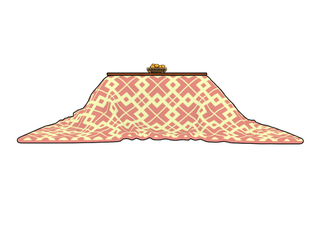 コタツとみかん こたつ,家電製品,電化製品,布団,日本,和,3d,cg,電気こたつ,暖房のイラスト素材