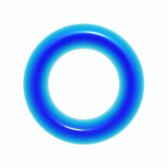 ぷっくりした青い丸の3Dアイコン 丸,アイコン,フレーム,3d,立体,マーク,リング,可愛い,フェミニン,キュートのイラスト素材