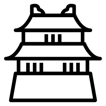 日本のお城1c01 日本のお城1c01 お城,日本,建築物のイラスト素材