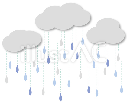 雨と雲のイラスト1