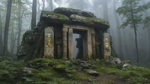 Ancient ruins shrouded in mist, JPG Ancient ruins shrouded in mist, remains, fog, ancient, JPG