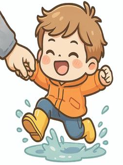 手をつないで元気にジャンプ!