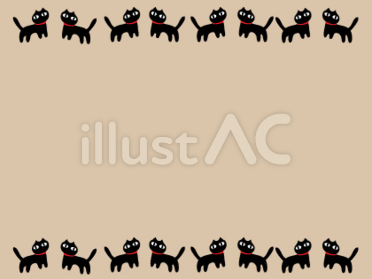 黒猫さんのフレーム 猫,黒猫,かわいいのイラスト素材