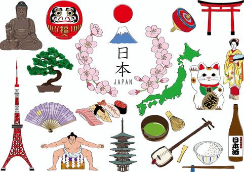 Illustrations with the image of Japan Illustrations with the image of Japan