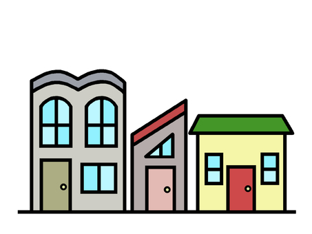 Illustration, 城市景觀, 建築, 商店, 