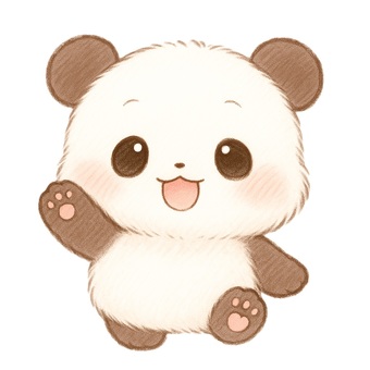 もちもちパンダのイラスト もちもちパンダのイラスト もちもち,パンダ,白バックのイラスト素材