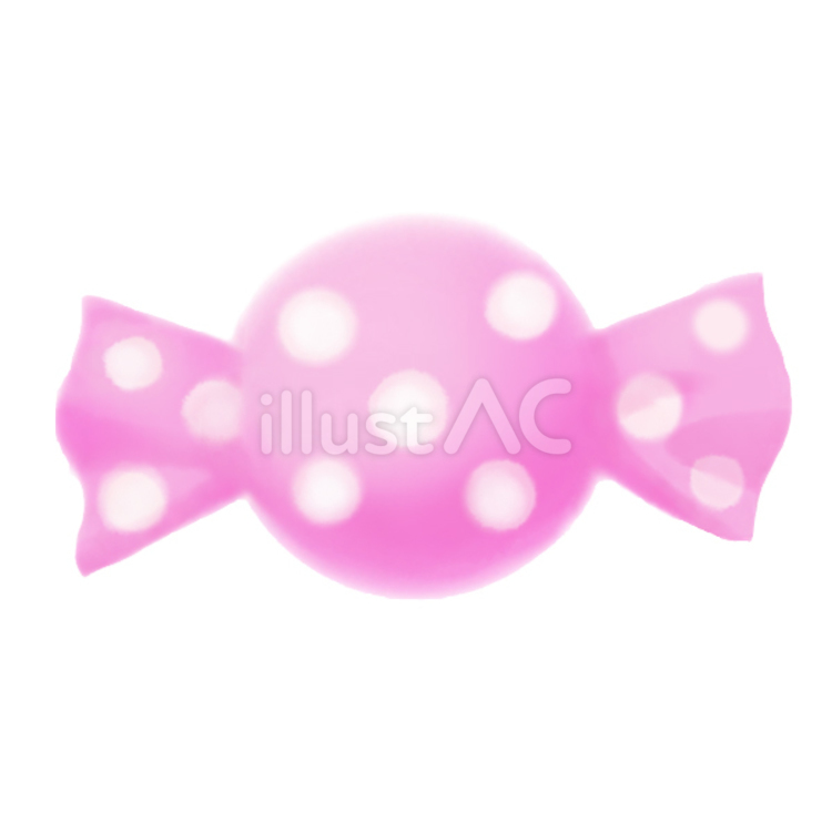 かわいい水玉模様のキャンディーのアイコン キャンディー,飴玉,かわいいのイラスト素材