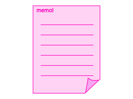 Memo Pad Pink, , JPG, PNG and AI