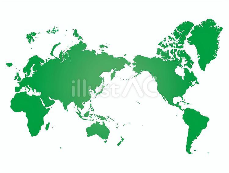 世界地図☆緑 世界地図,地図,マップのイラスト素材