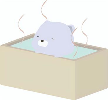 お風呂_熊_白
