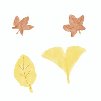 【水彩画】紅葉　