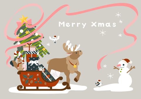 シンプルで可愛いクリスマスのイラスト素材