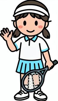 青のテニスの女子です。