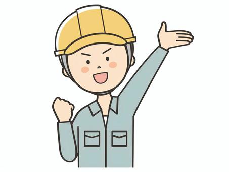 元気いっぱいな男性作業員 元気いっぱいな男性作業員 やる気,頑張る,元気,向上心,ファイト,努力,挑戦,呼ぶ,声かけ,集客のイラスト素材