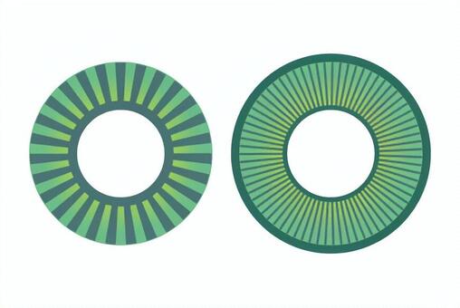 緑のカラコンのような放射線フレーム 緑,放射線,フレーム,円,カラーコンタクトのイラスト素材