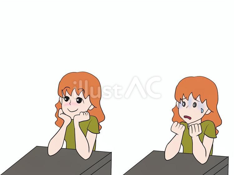 期待と不安 期待,わくわく,楽しみのイラスト素材