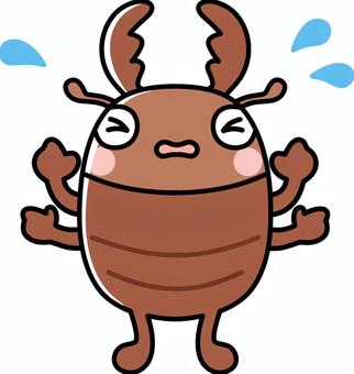 Stag beetle character (impulsive), , JPG and PNG