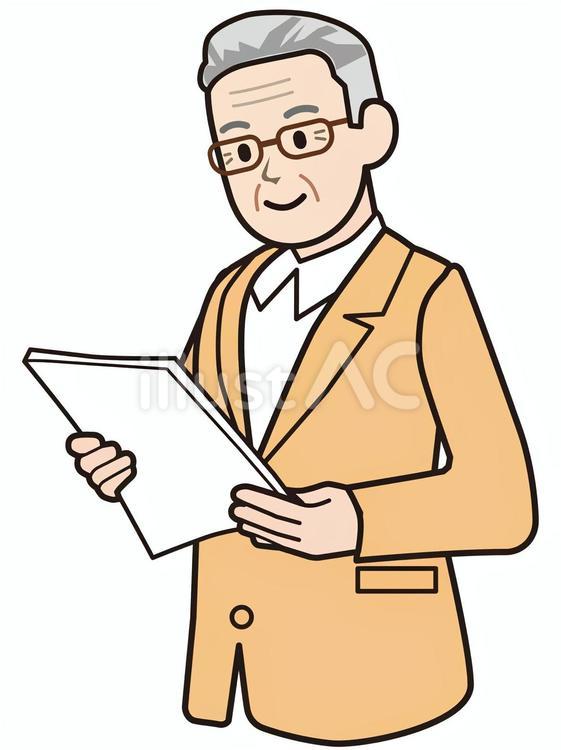 シニア　高齢者　男性 高齢者,シルバー,人物のイラスト素材