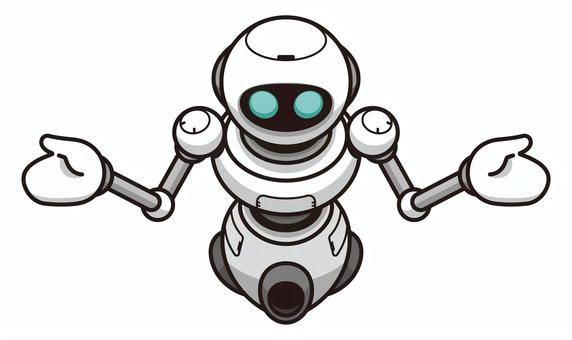 両手を広げ歓迎するAIロボット ロボット,ai,人工知能,アシスタント,テクノロジー,未来,機械,歓迎,ウェルカム,説明のイラスト素材