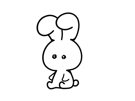 うるうるうさぎ うさぎ,泣き,座りポーズ,動物,かわいい,シンプル,表情のイラスト素材