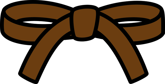 茶色の帯です。 帯,シンプル,小物,武道,スポーツ,帯結び,日本,紐,茶色のイラスト素材