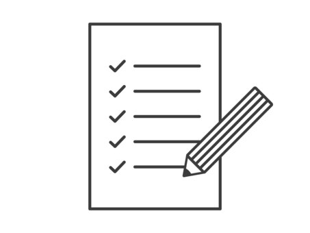 チェックリストと鉛筆 チェック,リスト,シート,アンケート,点検,診断,todo,調査,問診票,表のイラスト素材