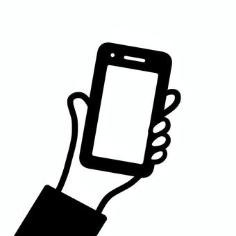 スマホをかざすイラスト かざす,アイコン,スマホ,携帯電話,片手,操作,携帯,スマートフォン,シンプル,手のイラスト素材
