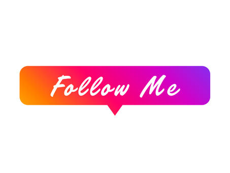 Illustration, gradation, follow me, follow, 