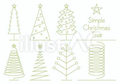 シンプルクリスマスツリーセット