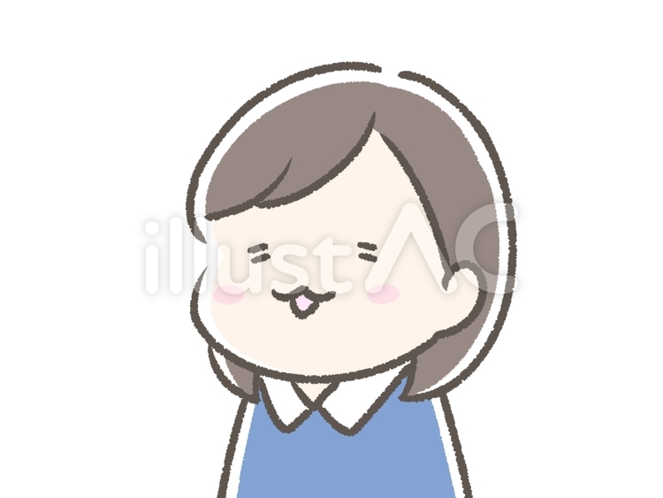 ほほえむ女性 女,女の子,ほほえむのイラスト素材