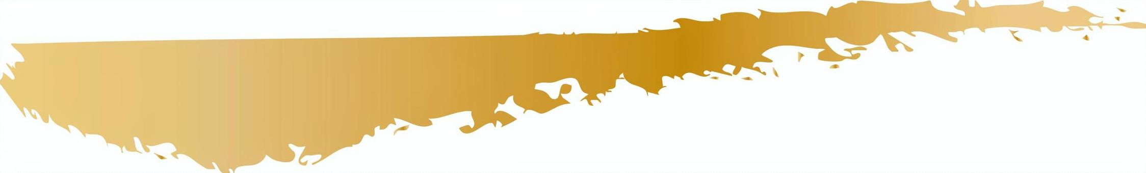 筆ライン　金色 筆,筆線,ライン,罫線,毛筆,線,ブラシ,かすれ,筆書き,絵の具のイラスト素材